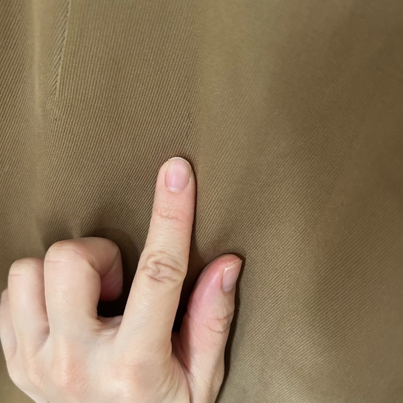 Vintage Ann Taylor Loft Silk Pencil Skirt Lined 6P Petite Camel Tan - Picture 9 of 9